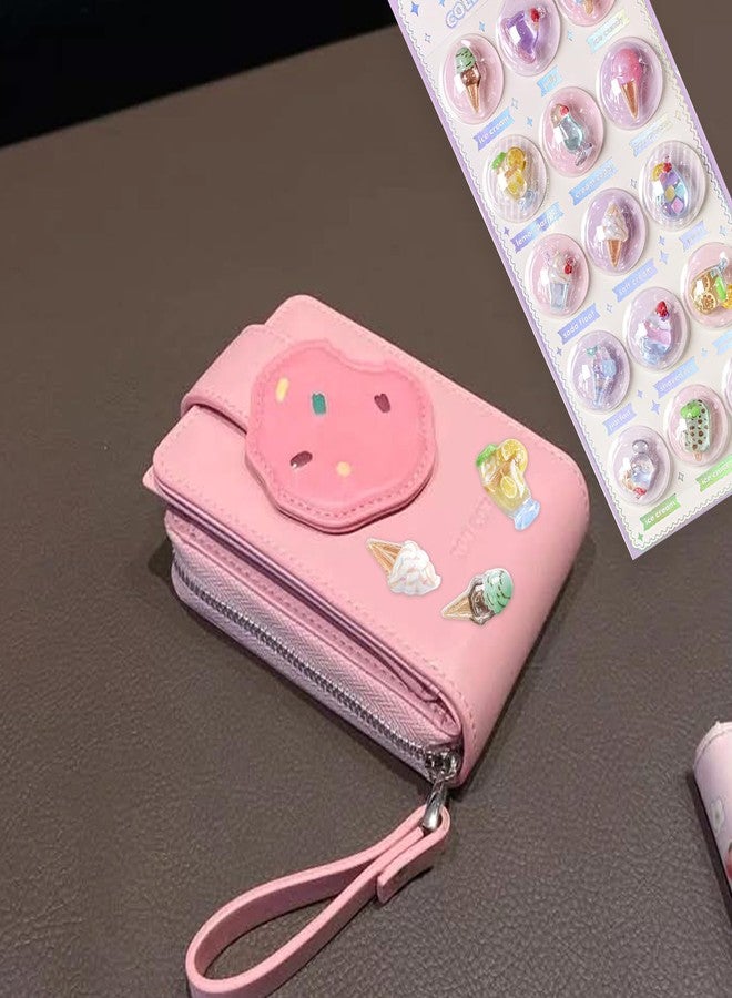 OCOUYVD 3D Capsule Cute Stickers Cartoon Juice＆ Ice Cream Designs Puff Stickers Kawaii Puffy for Scrapbooks Planner Journals Laptops Phone Case Decoration - Image 4